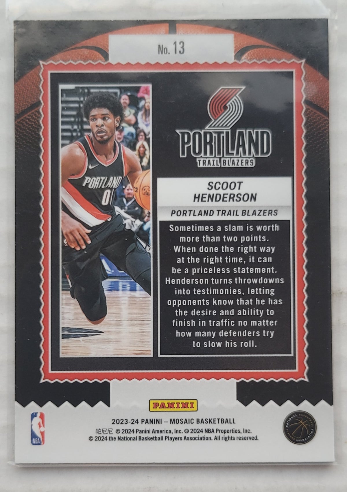 Scoot Henderson - 2023-24 Panini Mosaic Jam Masters #13