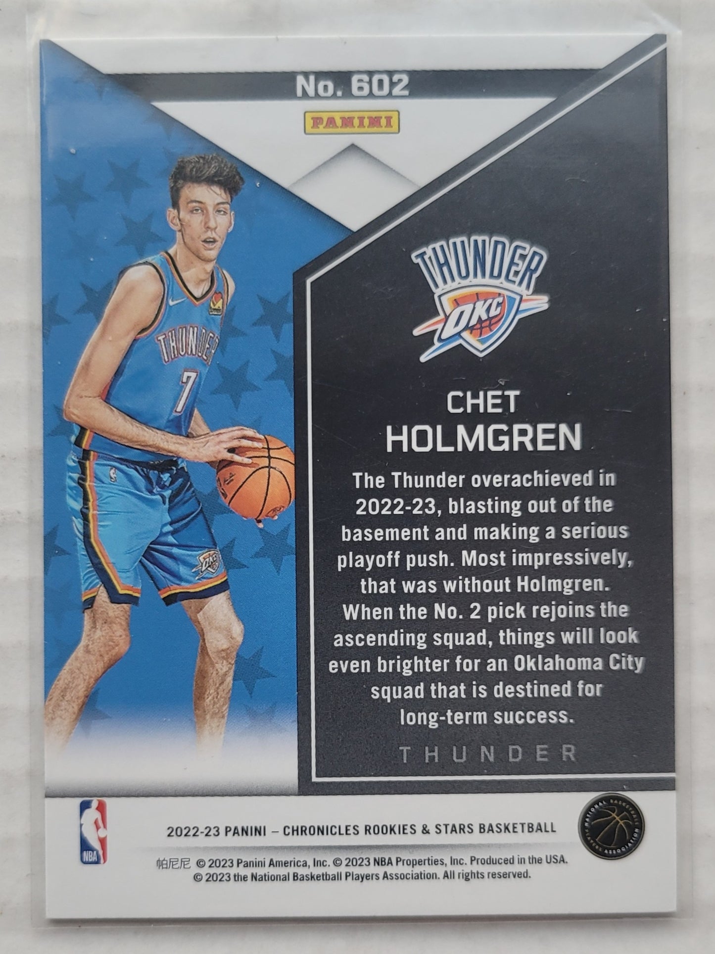 Chet Holmgren - 2022-23 Panini Chronicles #602 Rookies and Stars RC
