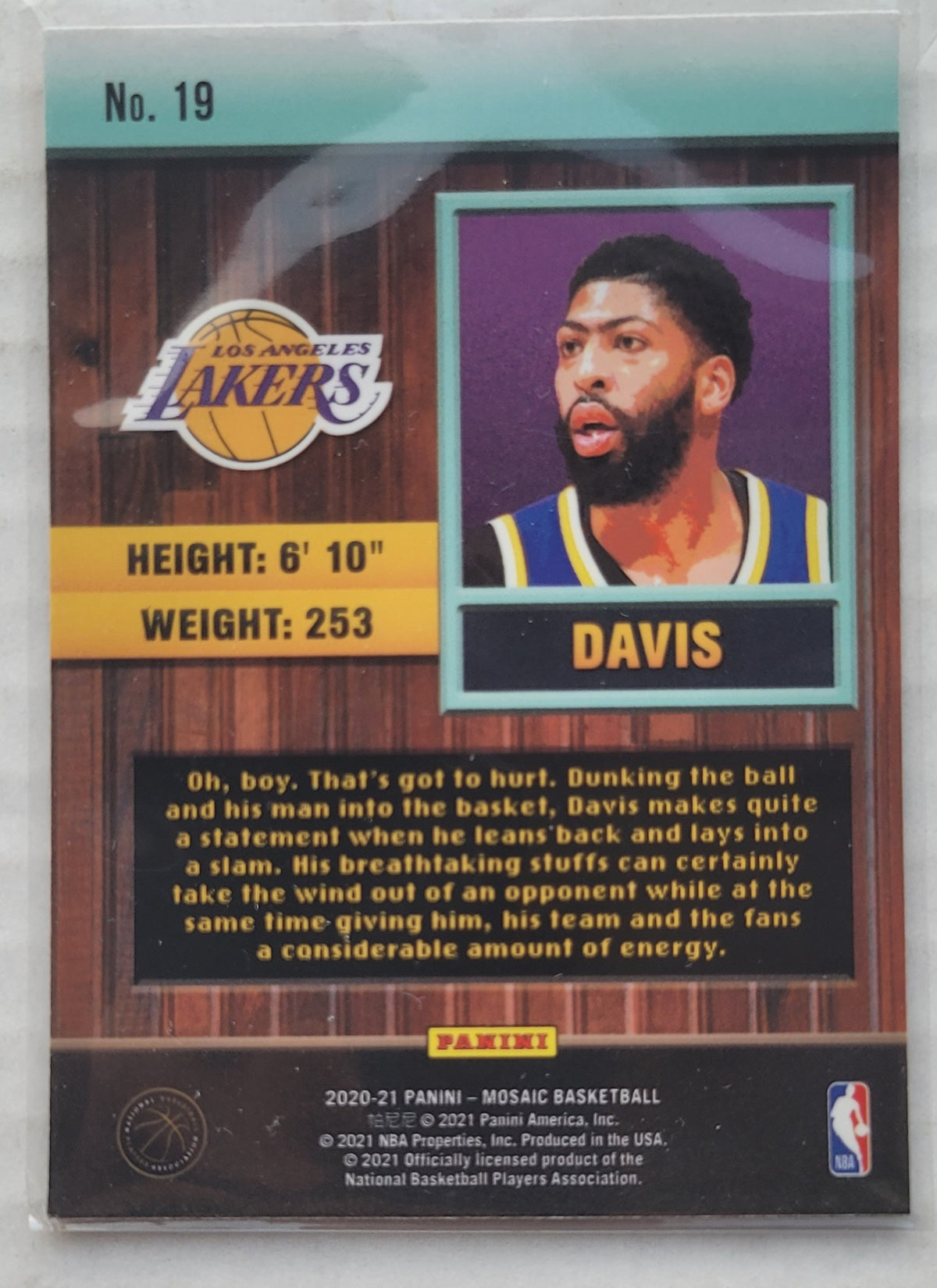 Anthony Davis - 2020-21 Panini Mosaic Jam Masters #19
