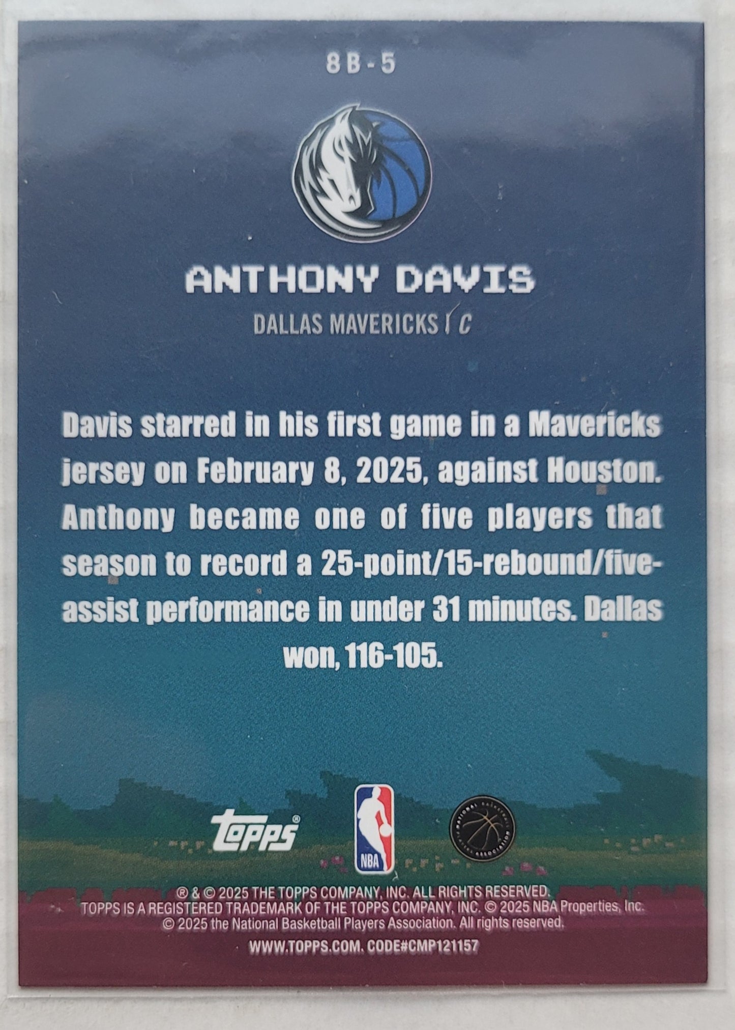 Anthony Davis - 2025-26 Topps 8-Bit Ballers #8B5