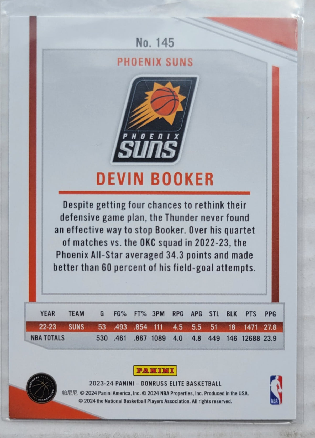 Devin Booker - 2023-24 Elite International #145