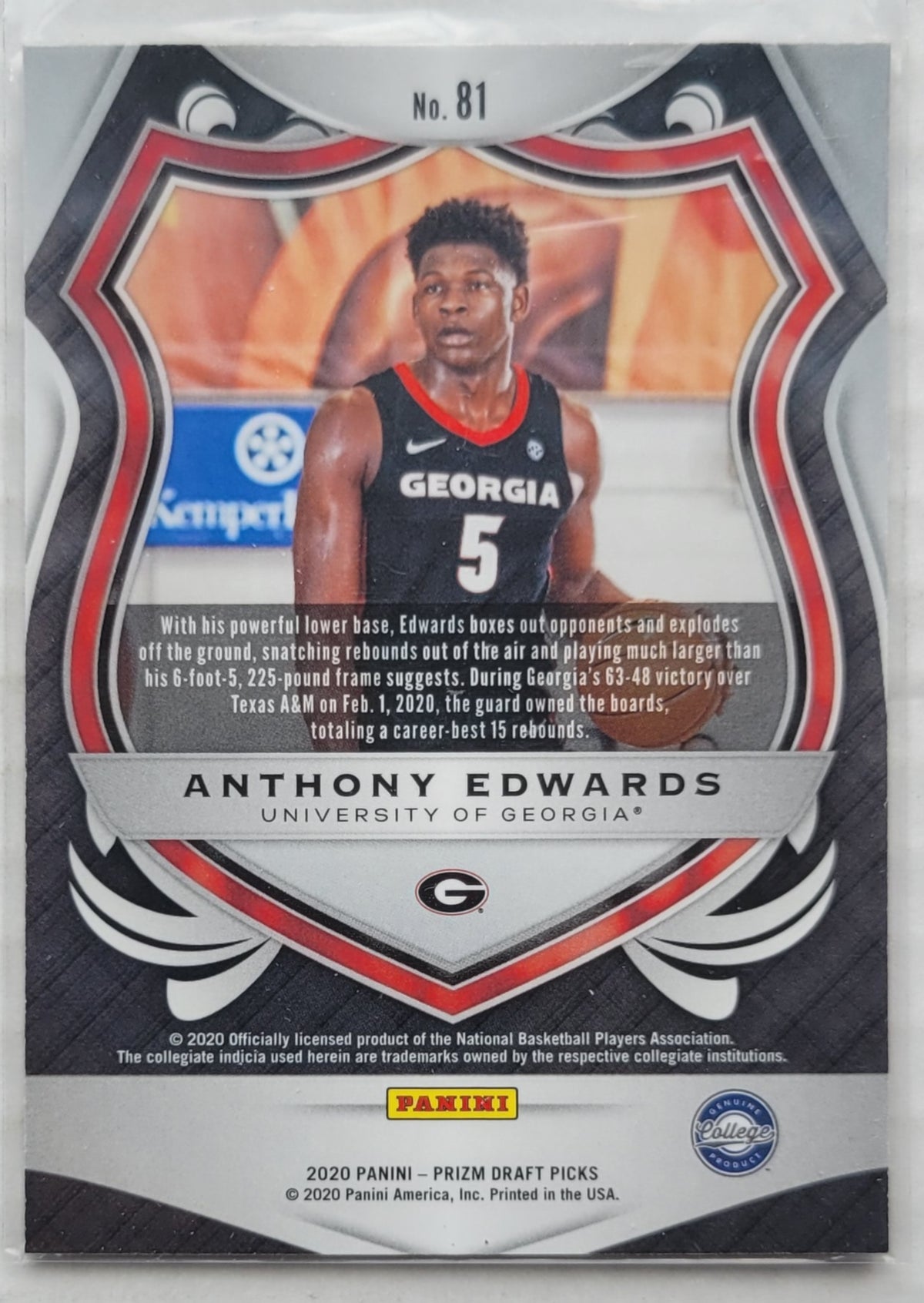 Anthony Edwards - 2020-21 Panini Prizm Draft Picks #81 CR RC