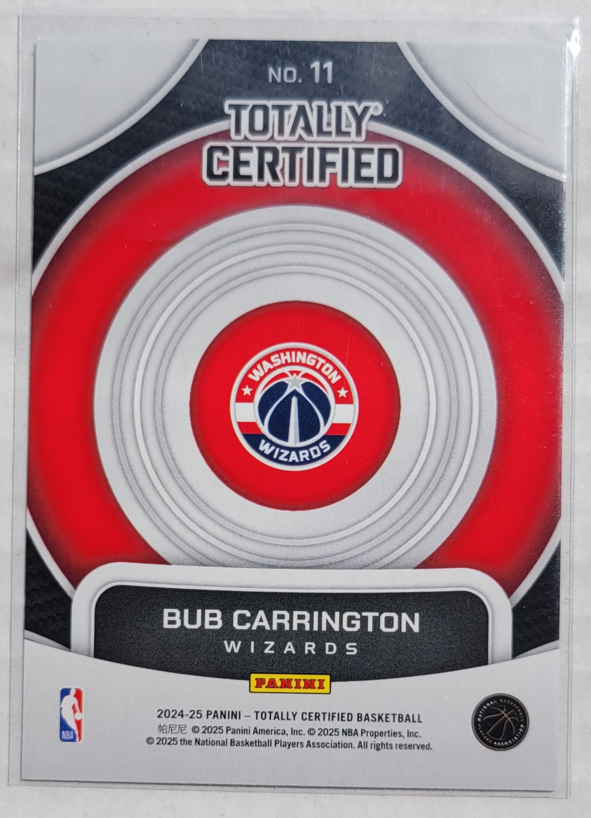 Bub Carrington - 2024-25 Totally Certified On Target Mirror #11