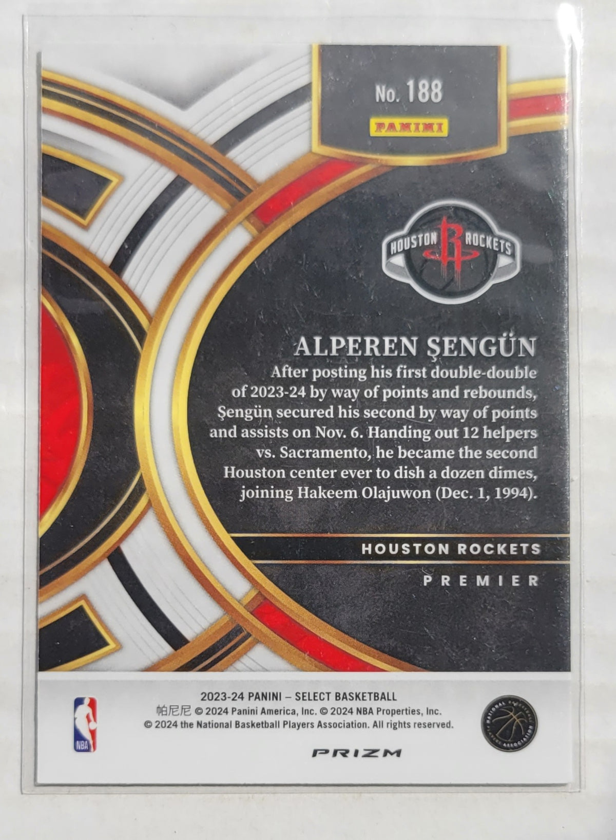 Alperen Sengun - 2023-24 Select Prizms Green White Purple #188