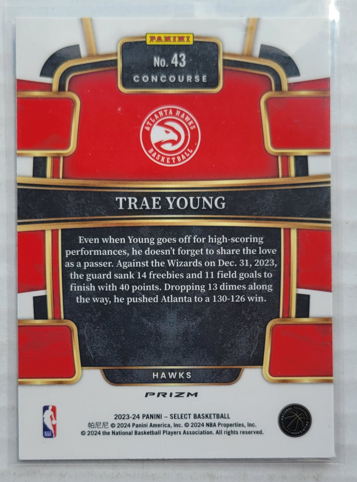 Trae Young - 2023-24 Select Prizms Tri-Color #43