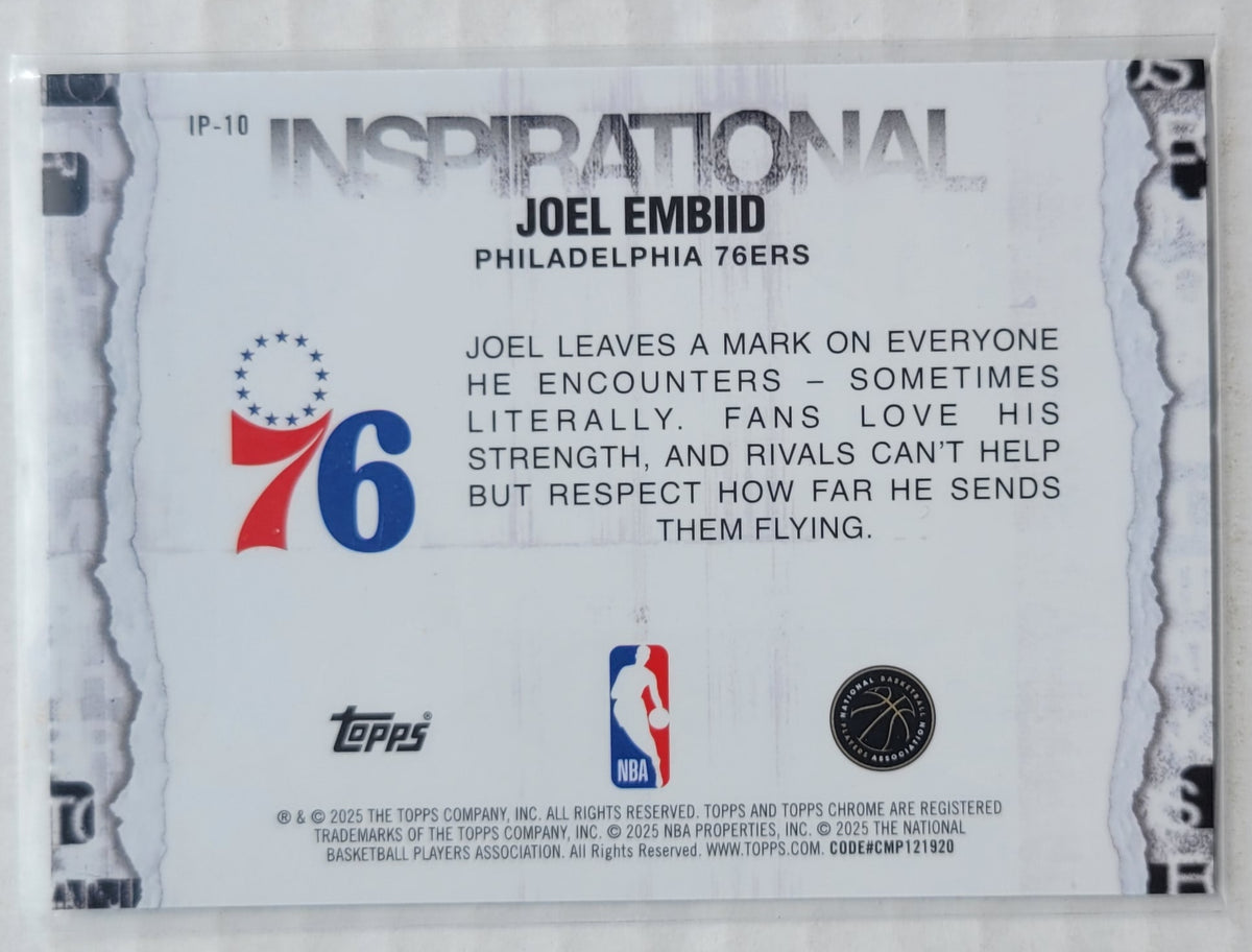 Joel Embiid - 2025-26 Topps Chrome Inspirational RayWave Refractors #IP10