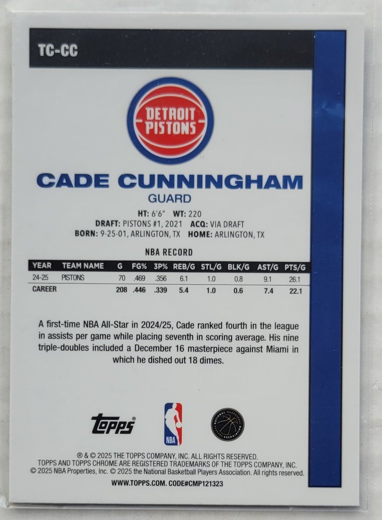 Cade Cunningham - 2025-26 Topps '80-81 Topps Chrome #TCCC