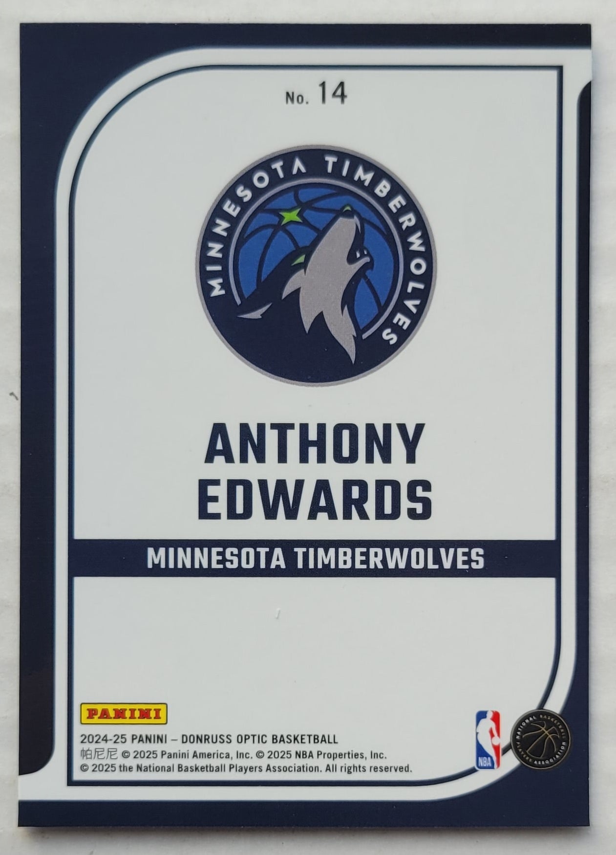 Anthony Edwards - 2024-25 Donruss Optic Elite Dominators #14