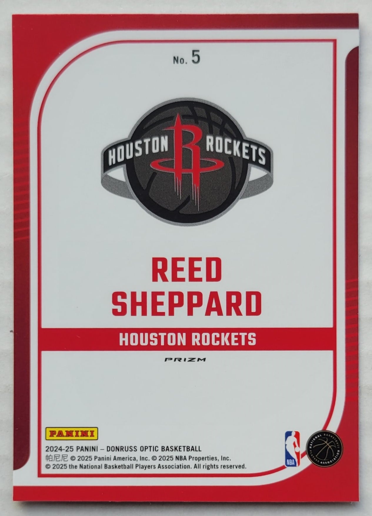 Reed Sheppard - 2024-25 Donruss Optic Elite Dominators Fast Break Holo #5