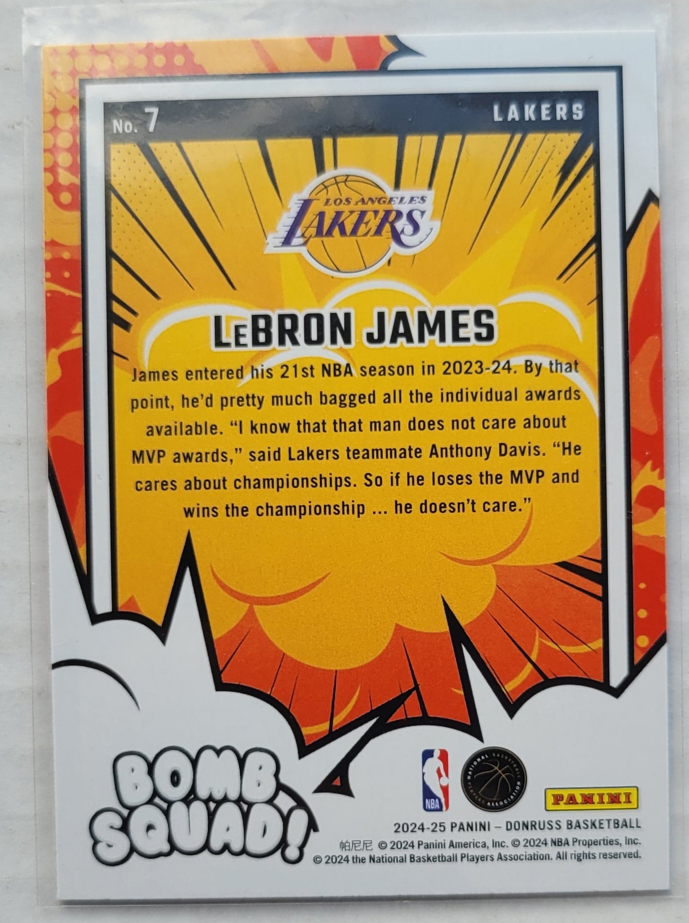LeBron James - 2024-25 Donruss Bomb Squad #7