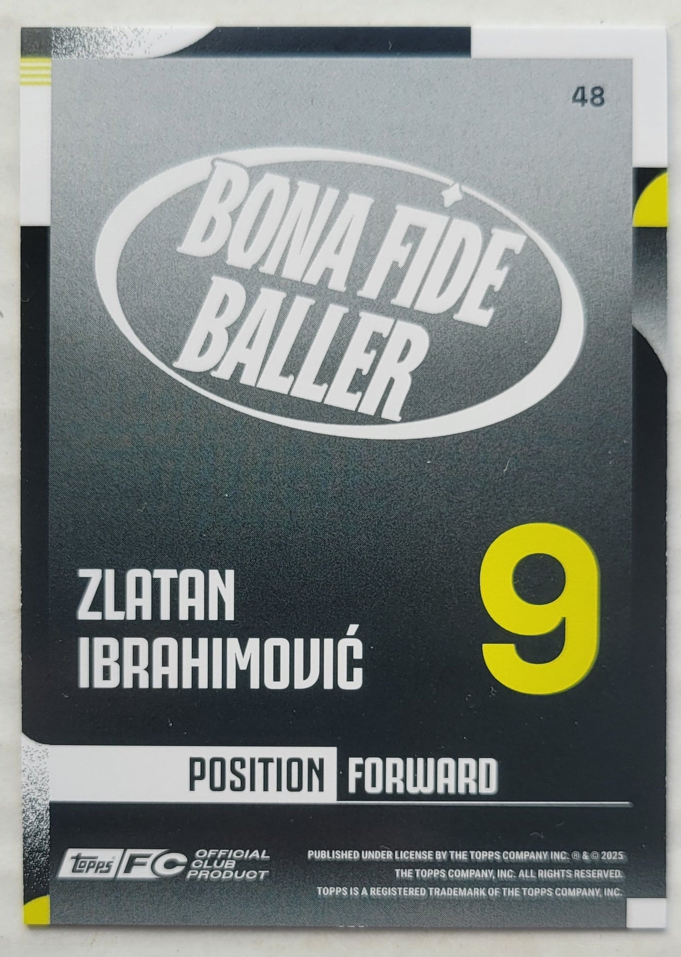 Zlatan Ibrahimovic - 2023-24 Juventus Topps #48