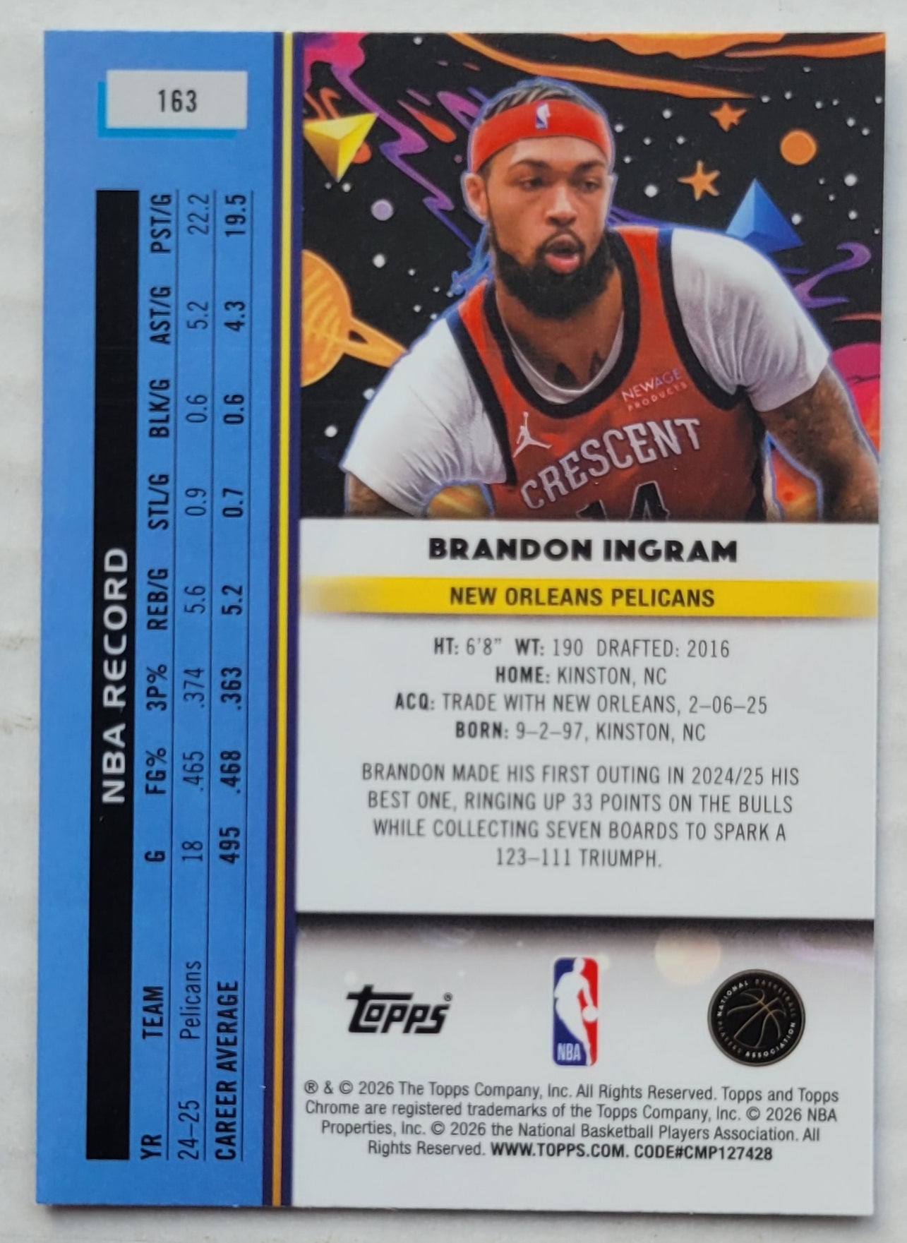 Brandon Ingram - 2025-26 Topps Cosmic Chrome #163
