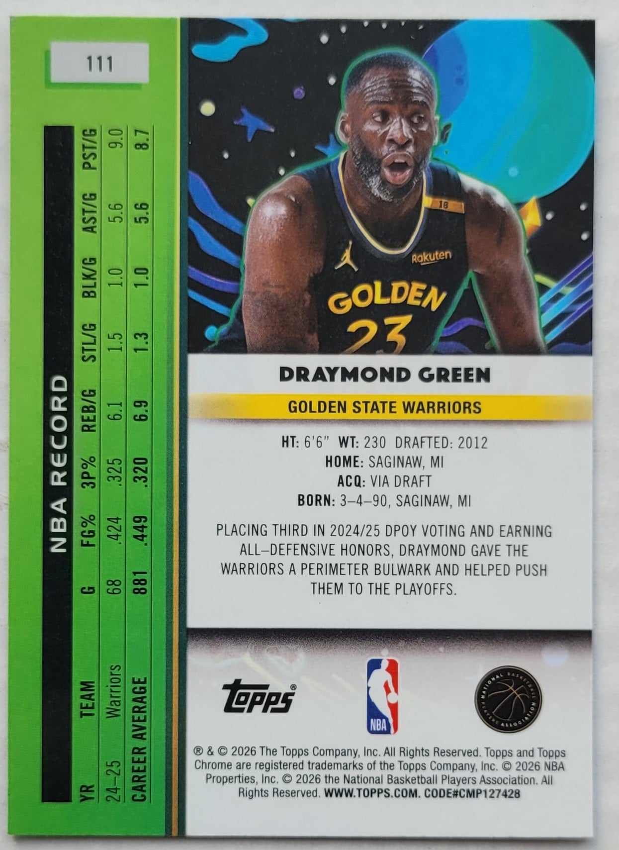 Draymond Green - 2025-26 Topps Cosmic Chrome #111