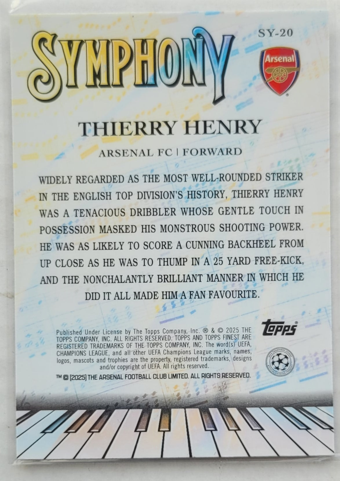 Thierry Henry - 2024-25 Finest UEFA Club Competitions Symphony #SY20