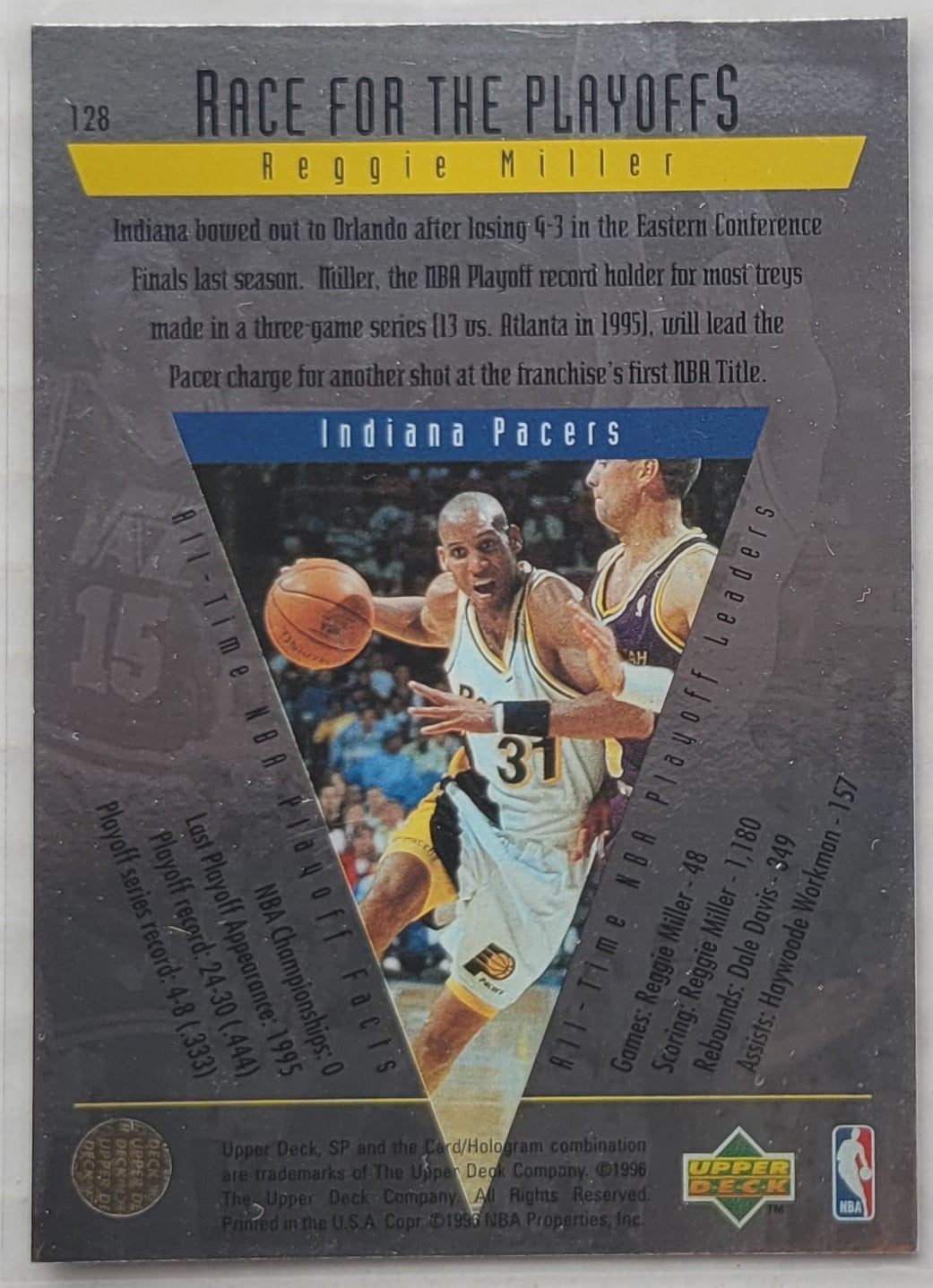 Reggie Miller - 1995-96 SP Championship #128 RP