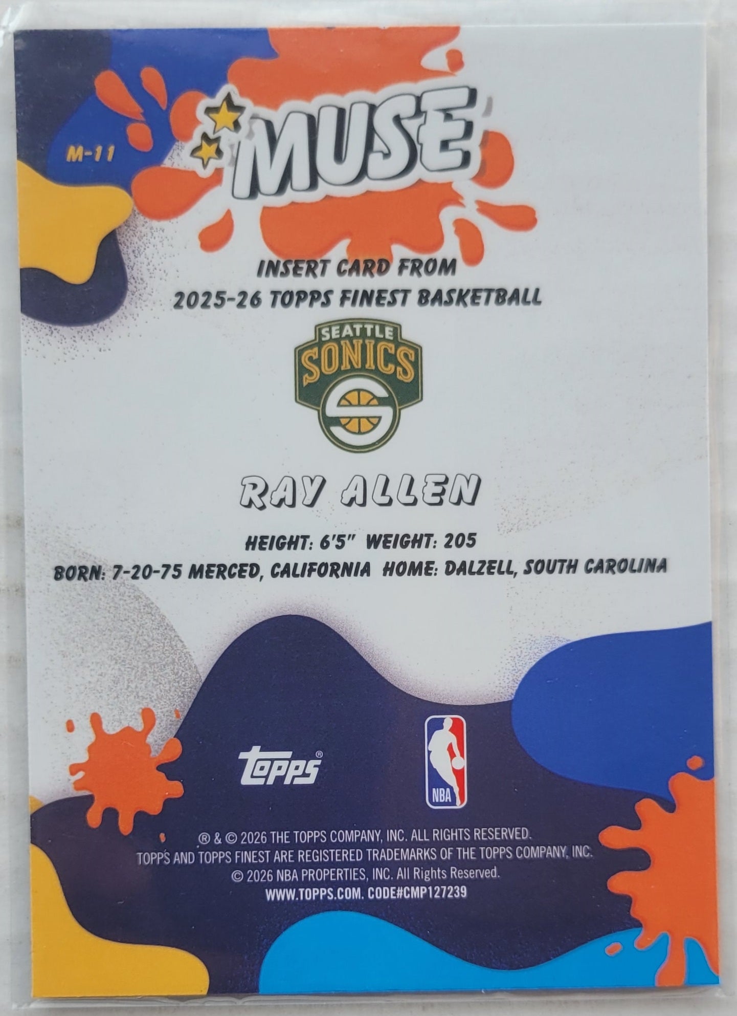 Ray Allen - 2025-26 Finest Muse X-Fractors #M11