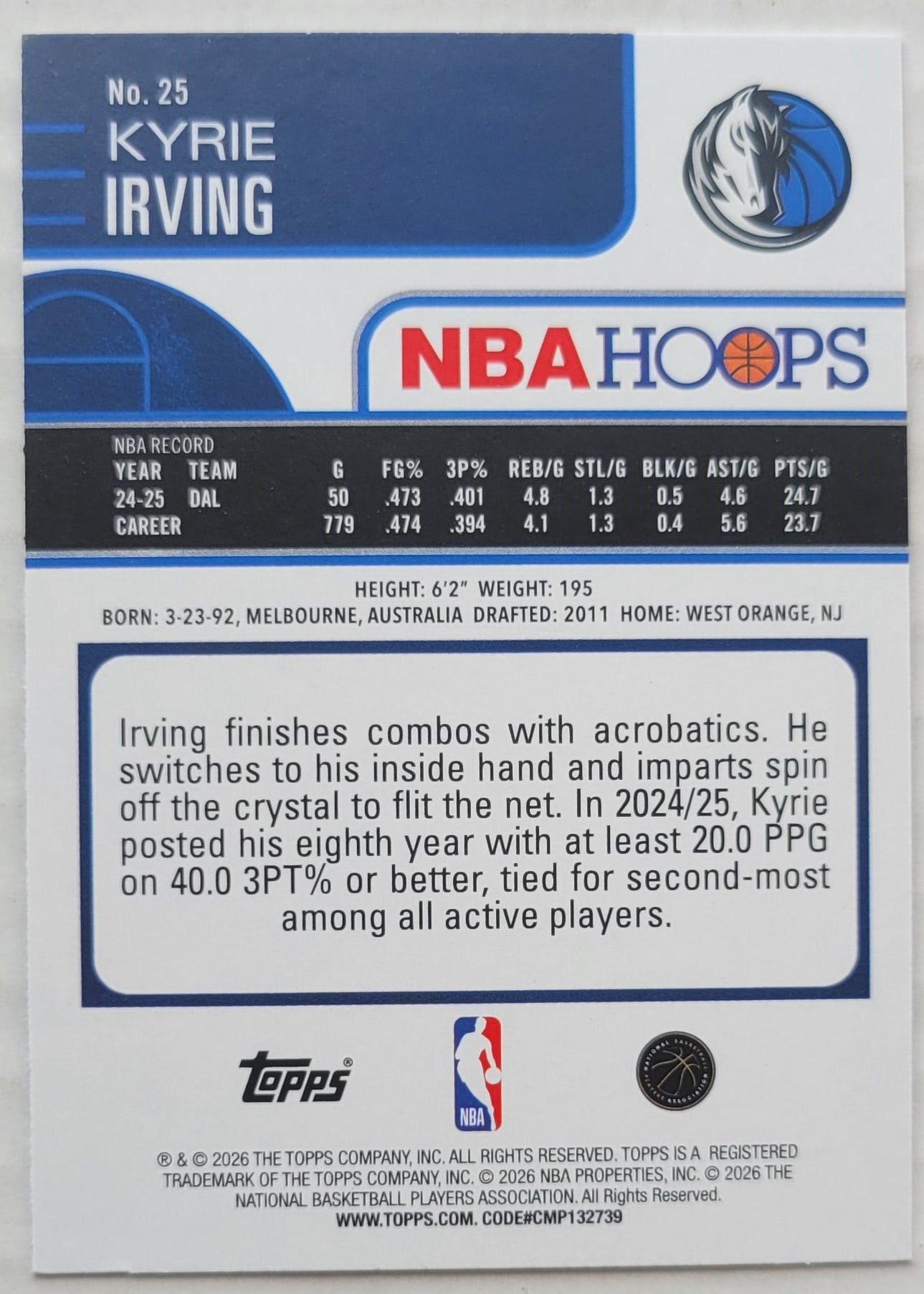 Kyrie Irving - 2025-26 Hoops #25