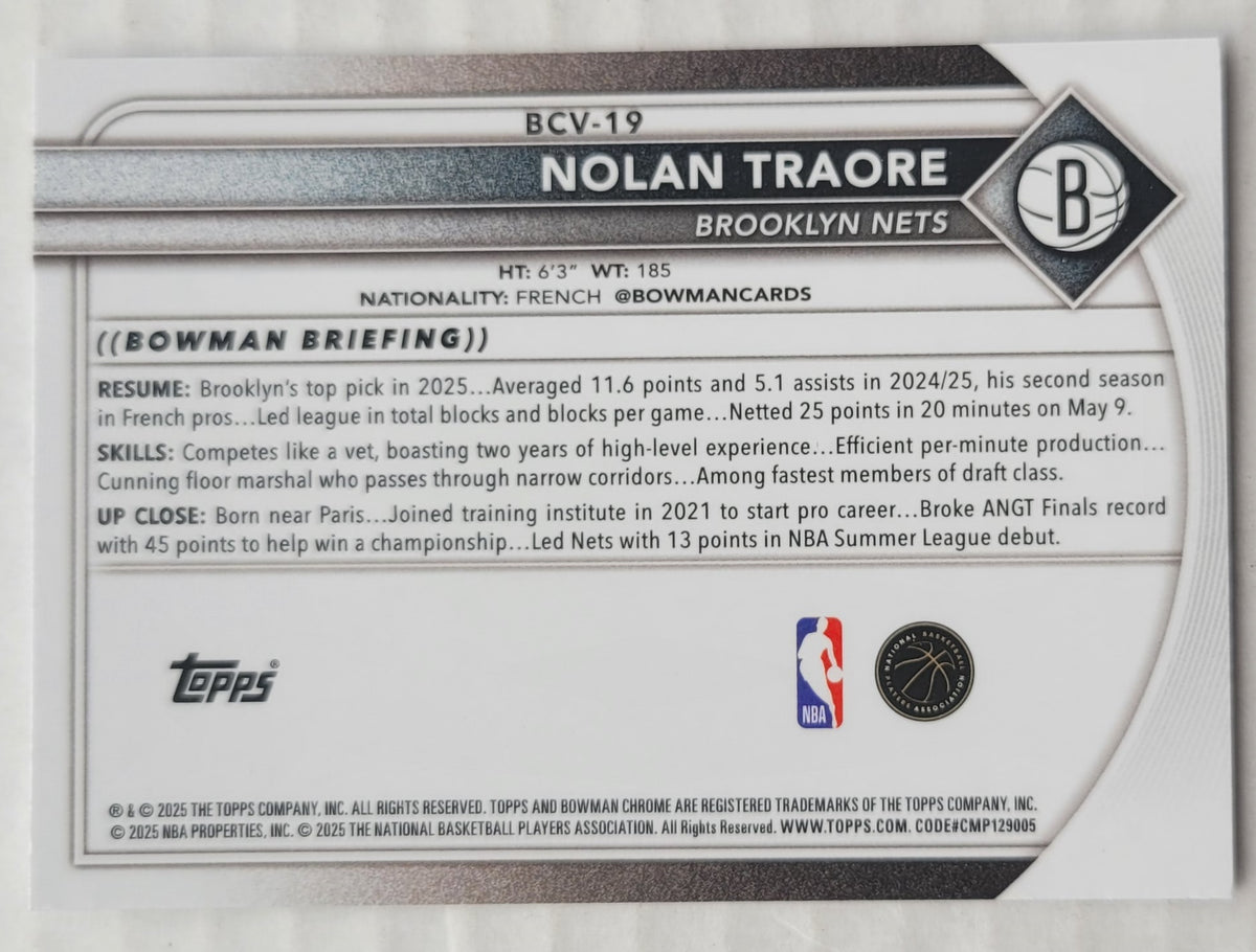 Nolan Traore - 2025-26 Bowman Chrome #BCV19 RC