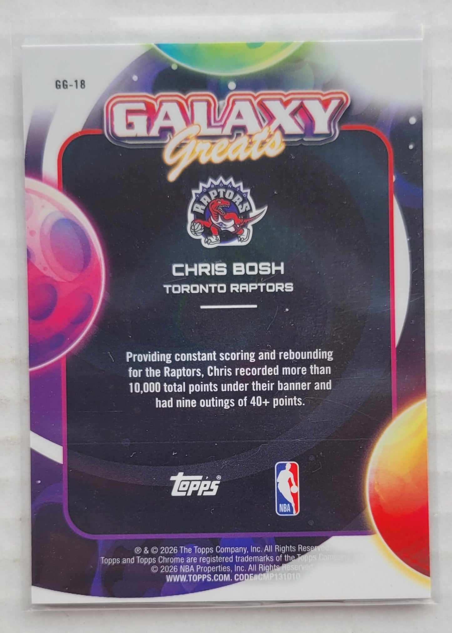 Chris Bosh - 2025-26 Topps Cosmic Chrome Galaxy Greats #GG18