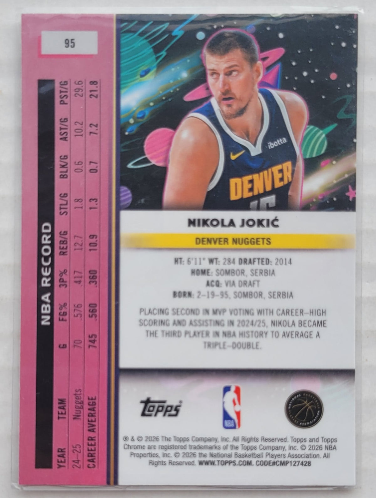 Nikola Jokic - 2025-26 Topps Cosmic Chrome #95