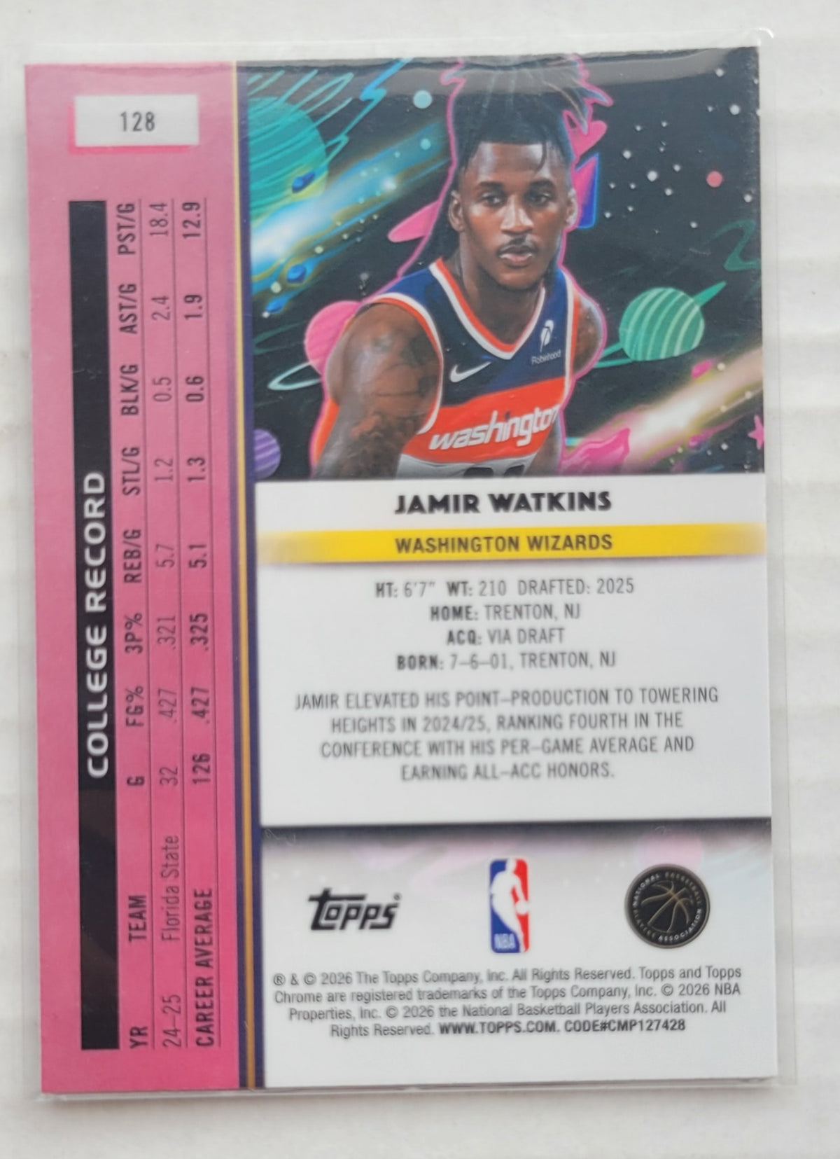 Jamir Watkins - 2025-26 Topps Cosmic Chrome #128 RC