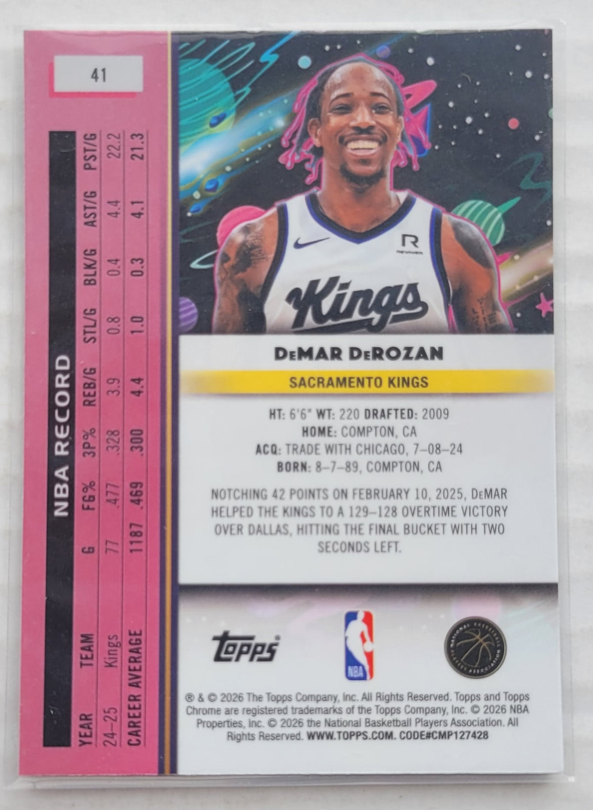 DeMar DeRozan - 2025-26 Topps Cosmic Chrome #41