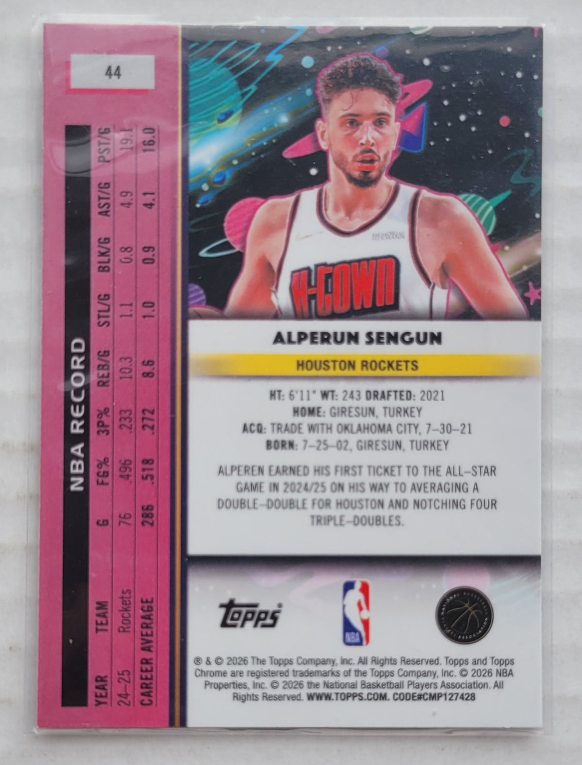Alperen Sengun - 2025-26 Topps Cosmic Chrome #44