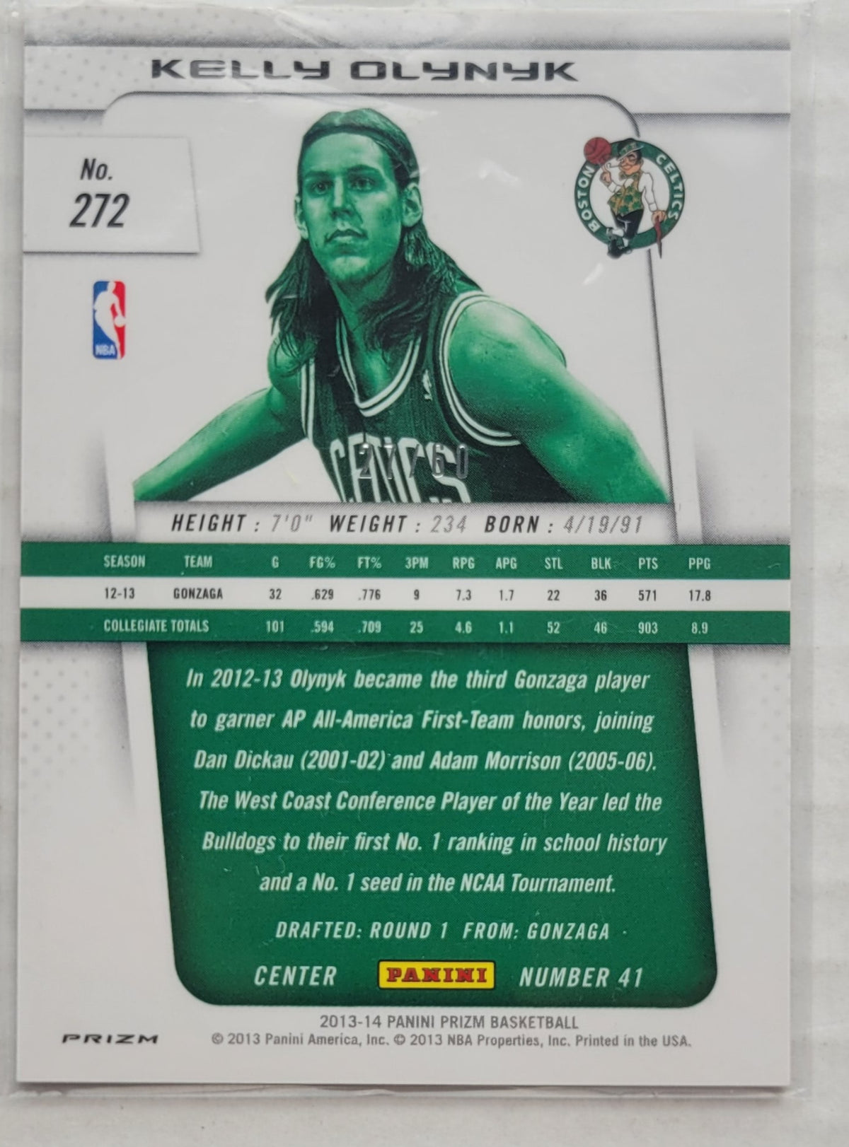 Kelly Olynyk - 2013-14 Panini Prizm Prizms Orange #272 - 27/60