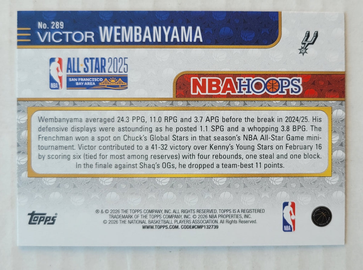 Victor Wembanyama - 2025-26 Hoops #289 AS