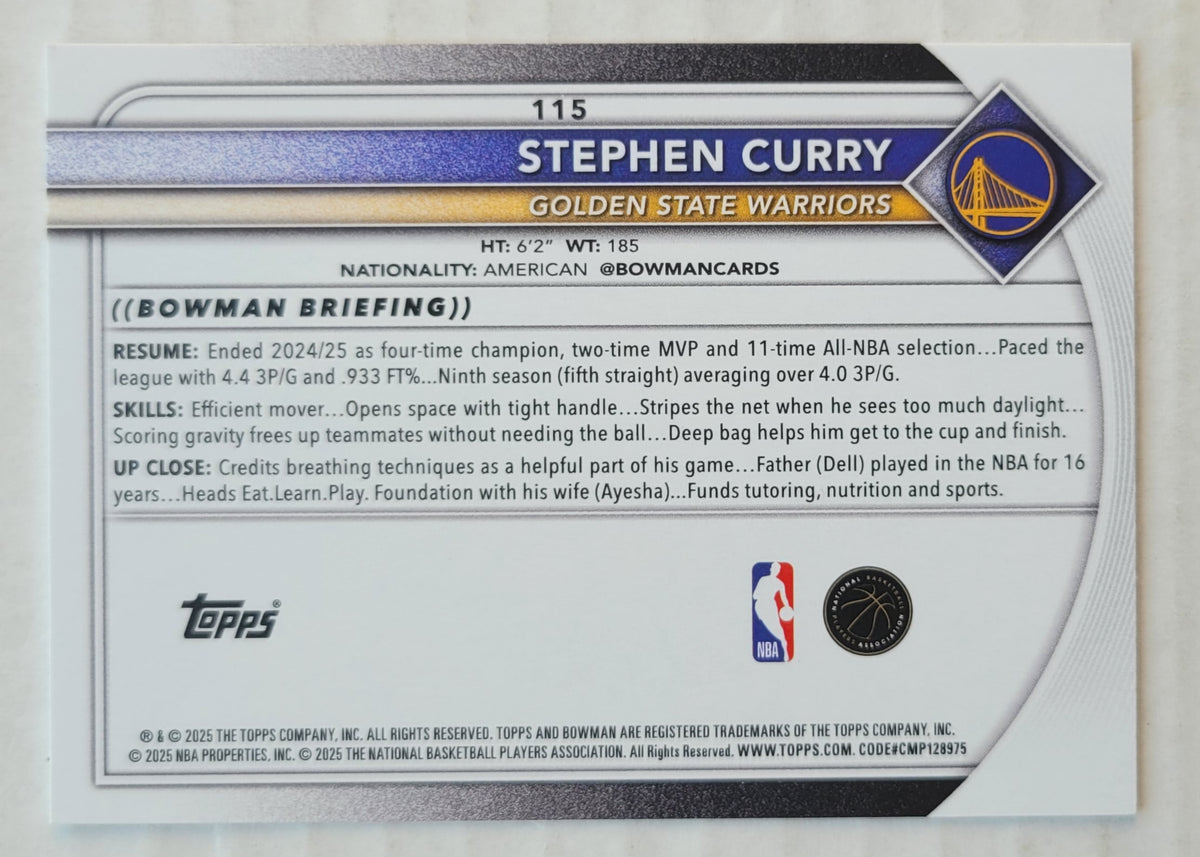 Stephen Curry - 2025-26 Bowman #115