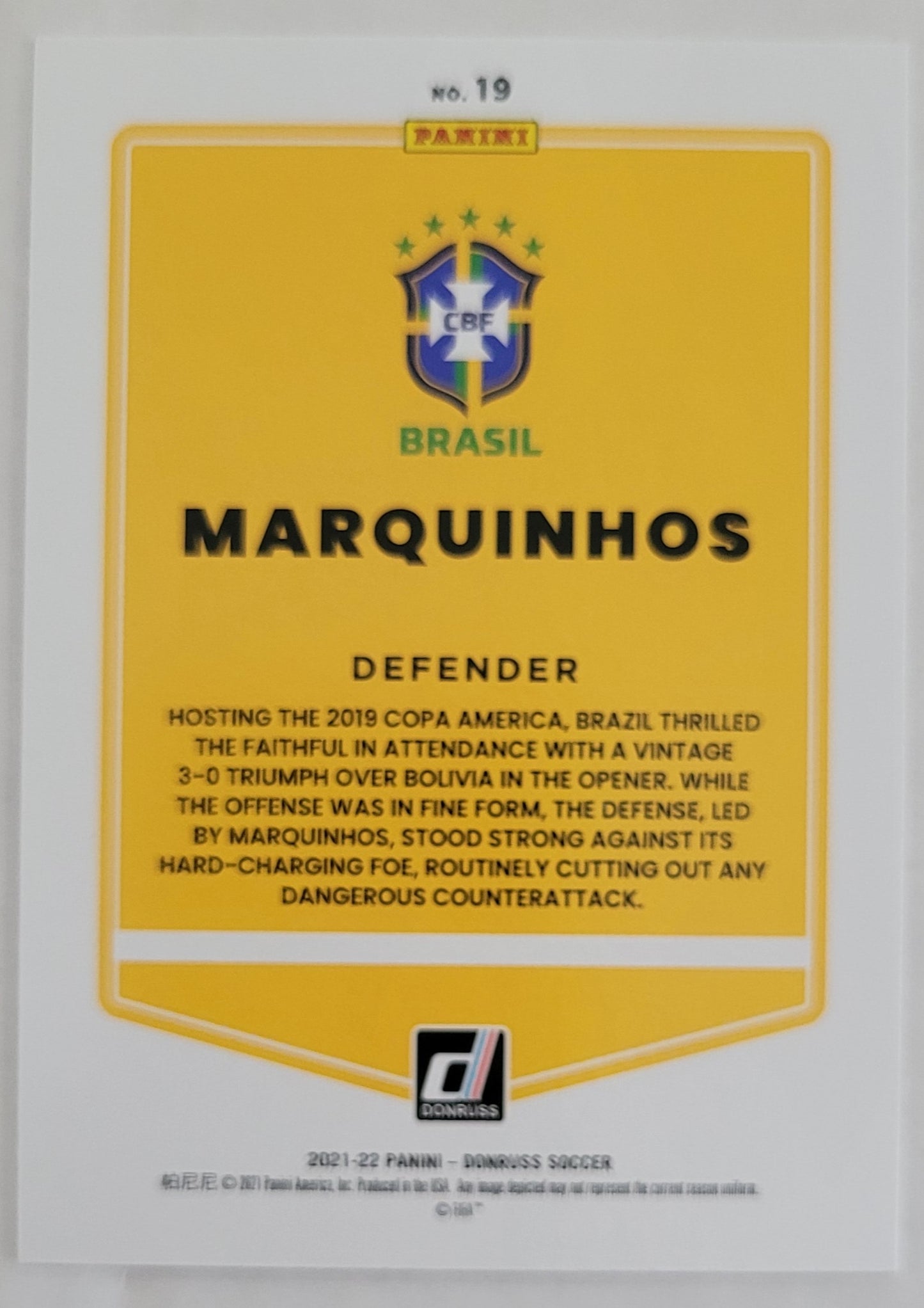 Marquinhos - 2021-22 Donruss #19 - Brazil