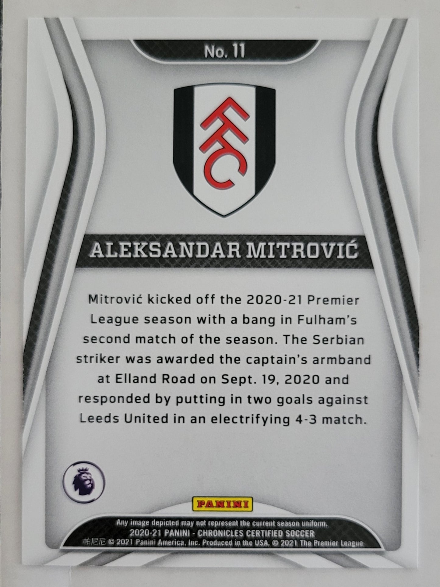Aleksandar Mitrovic - 2020-21 Certified Premier League #11 - Fulham