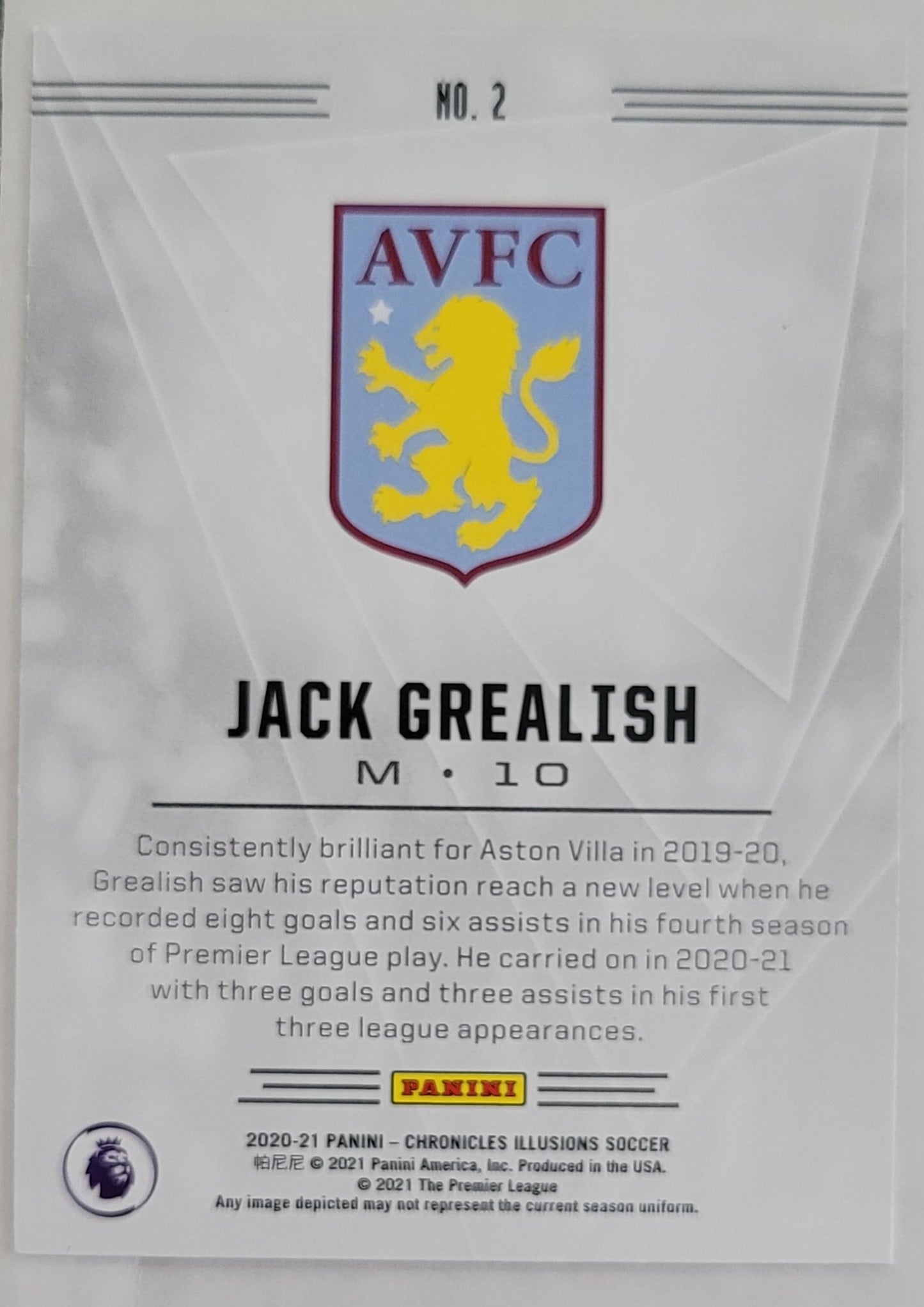 Jack Grealish - 2020-21 Panini Illusions Premier League #2 - Aston Villa