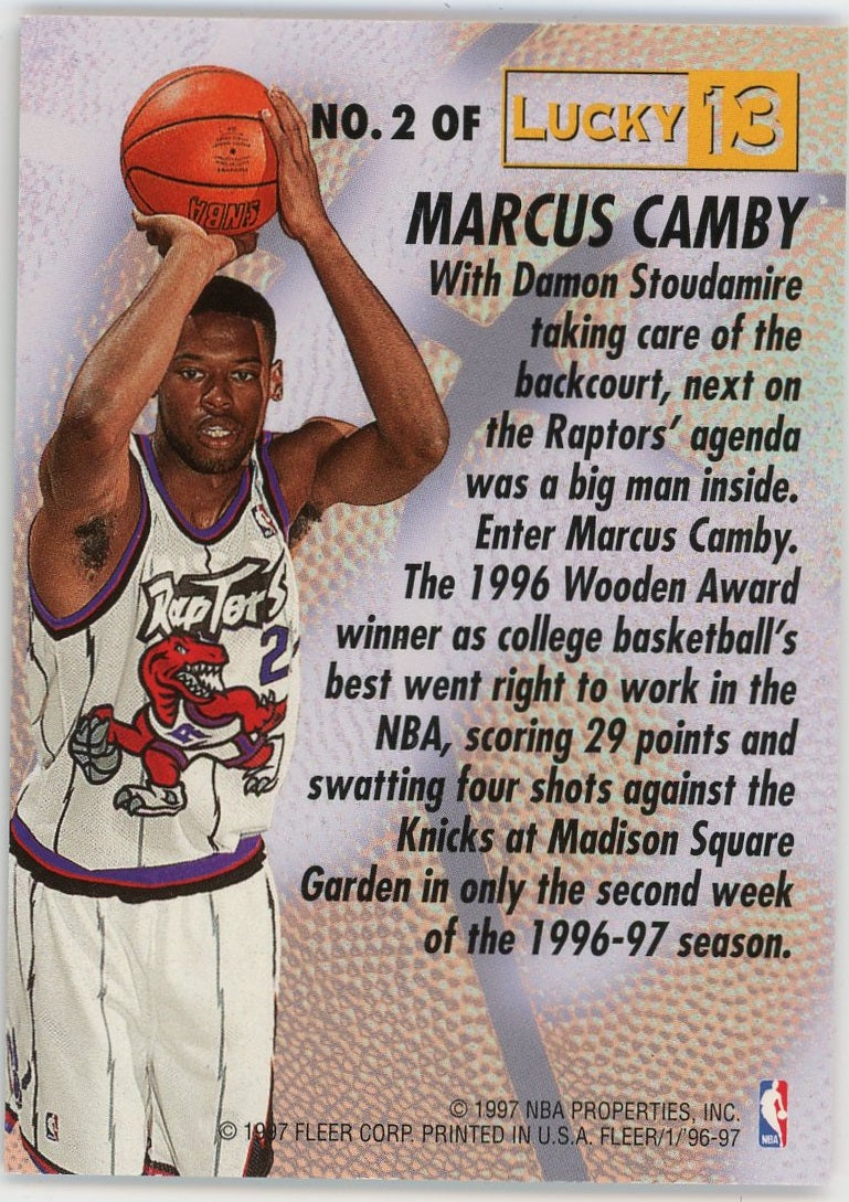 Marcus Camby - 1996-97 Fleer Lucky 13 #2