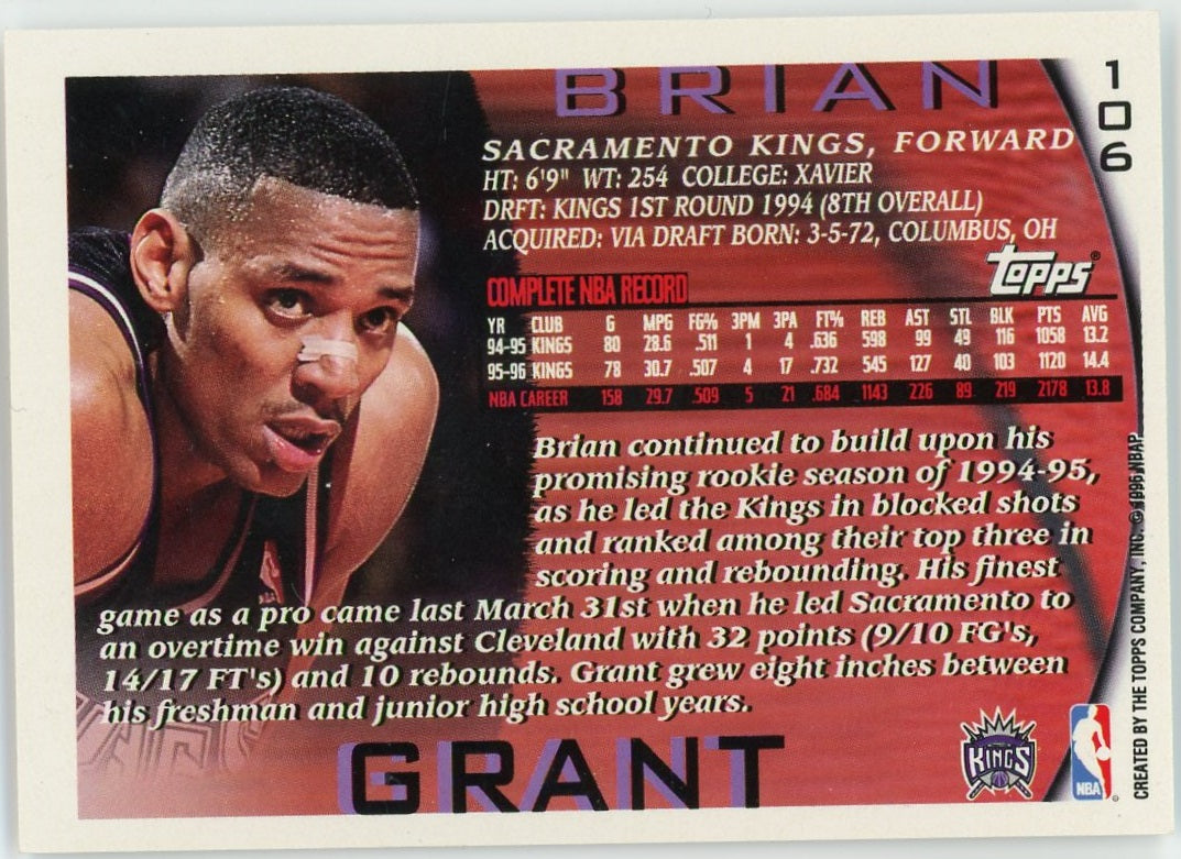 Brian Grant - 1996-97 Topps NBA at 50 #106