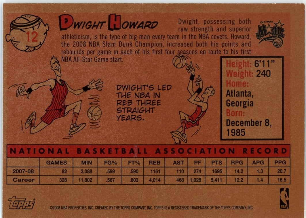 Dwight Howard - 2008-09 Topps 1958-59 Variations #12