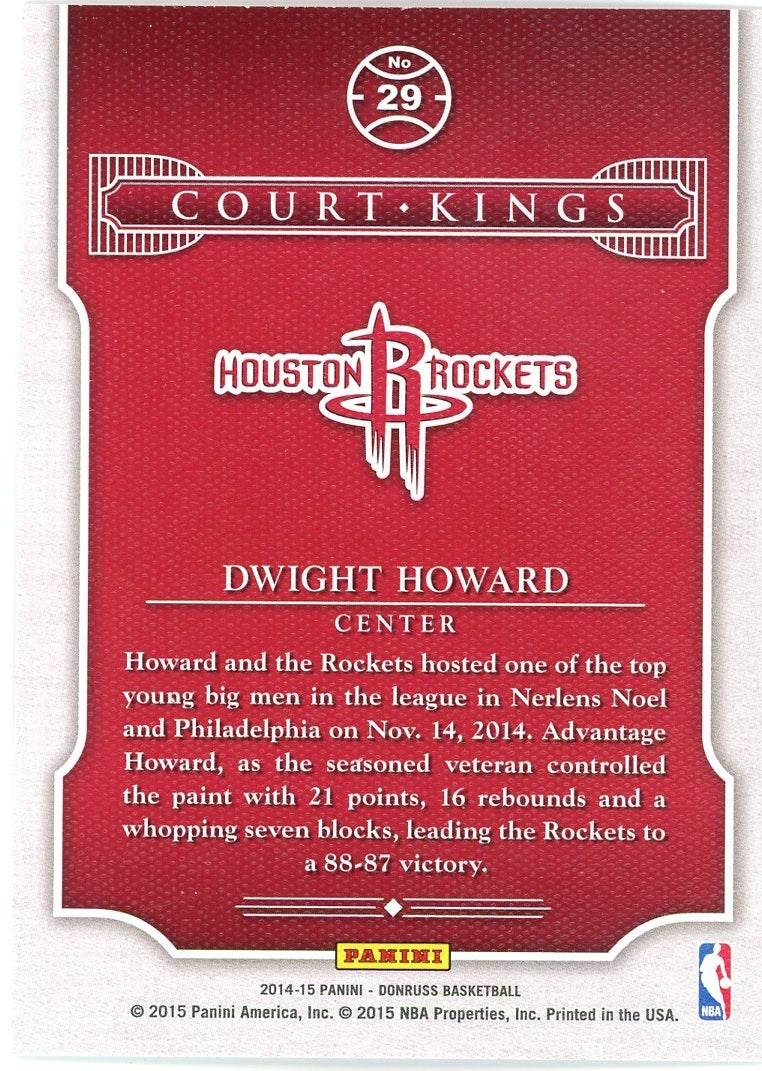 Dwight Howard - 2014-15 Donruss Court Kings #29