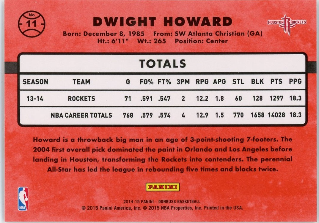 Dwight Howard - 2014-15 Donruss Swirlorama #11