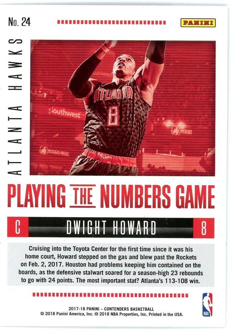 Dwight Howard - 2017-18 Panini Contenders Playing the Numbers Game #24