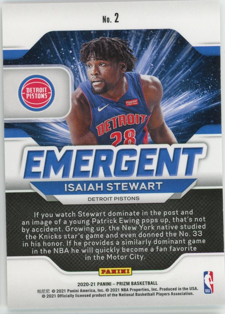 Isaiah Stewart - 2020-21 Panini Prizm Emergent #2