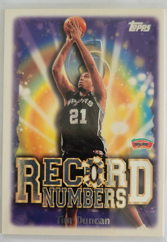 Tim Duncan - 1999-00 Topps Record Numbers #RN8