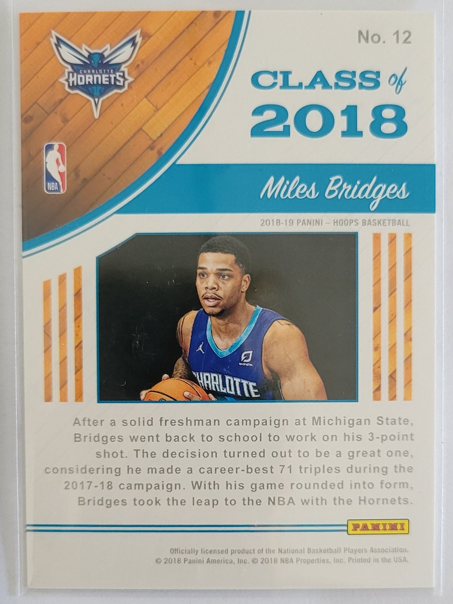 Miles Bridges - 2018-19 Hoops Class of 2018 #12