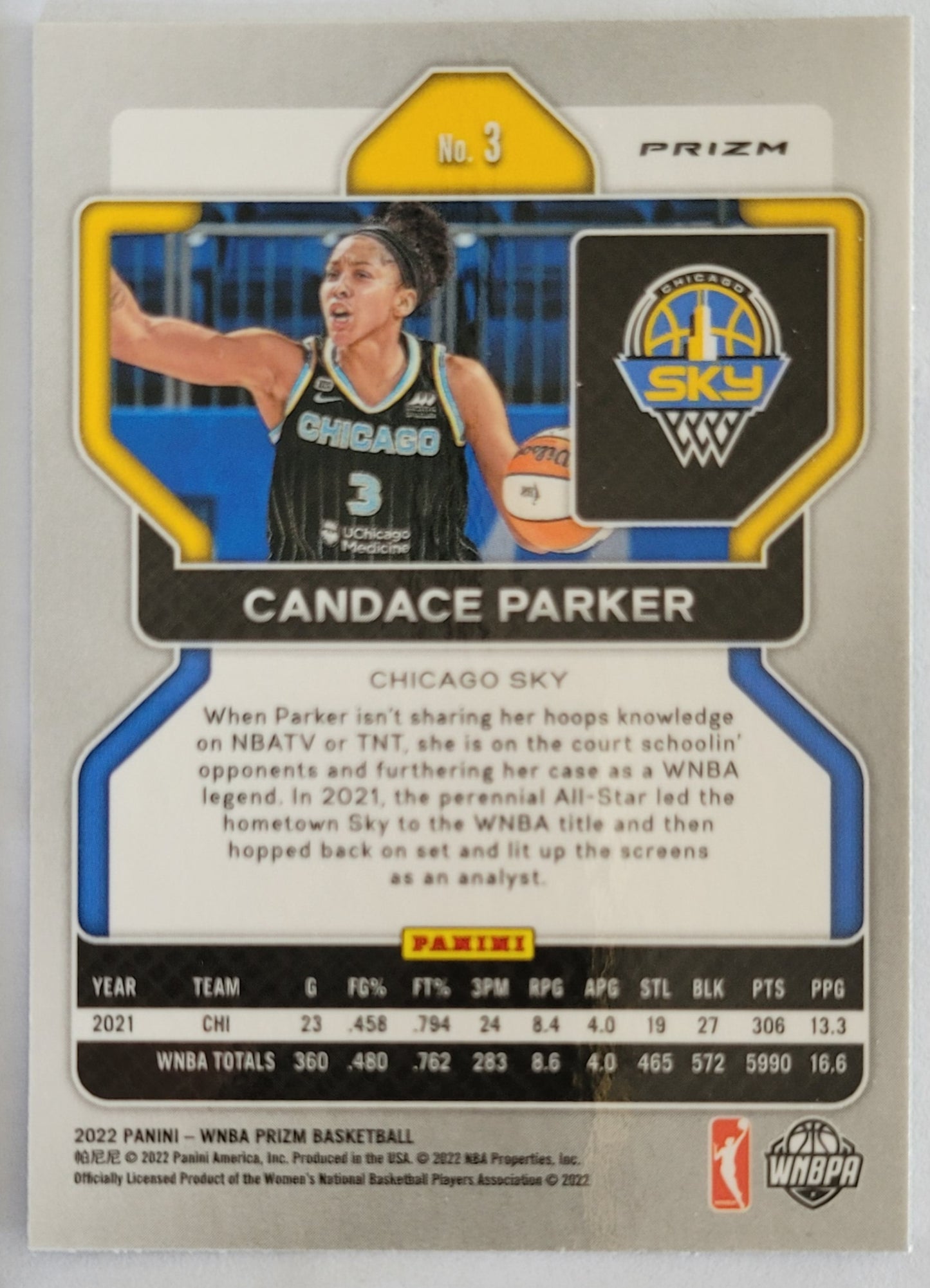 Candace Parker - 2022 Panini Prizm WNBA Prizms Green #3