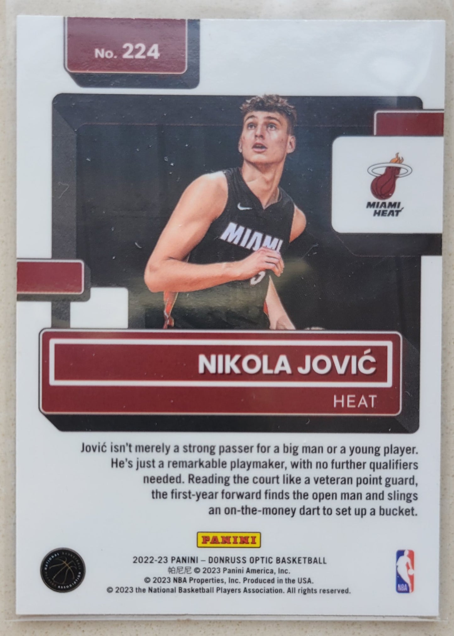 Nikola Jovic  - 2022-23 Donruss Optic #224 RR RC