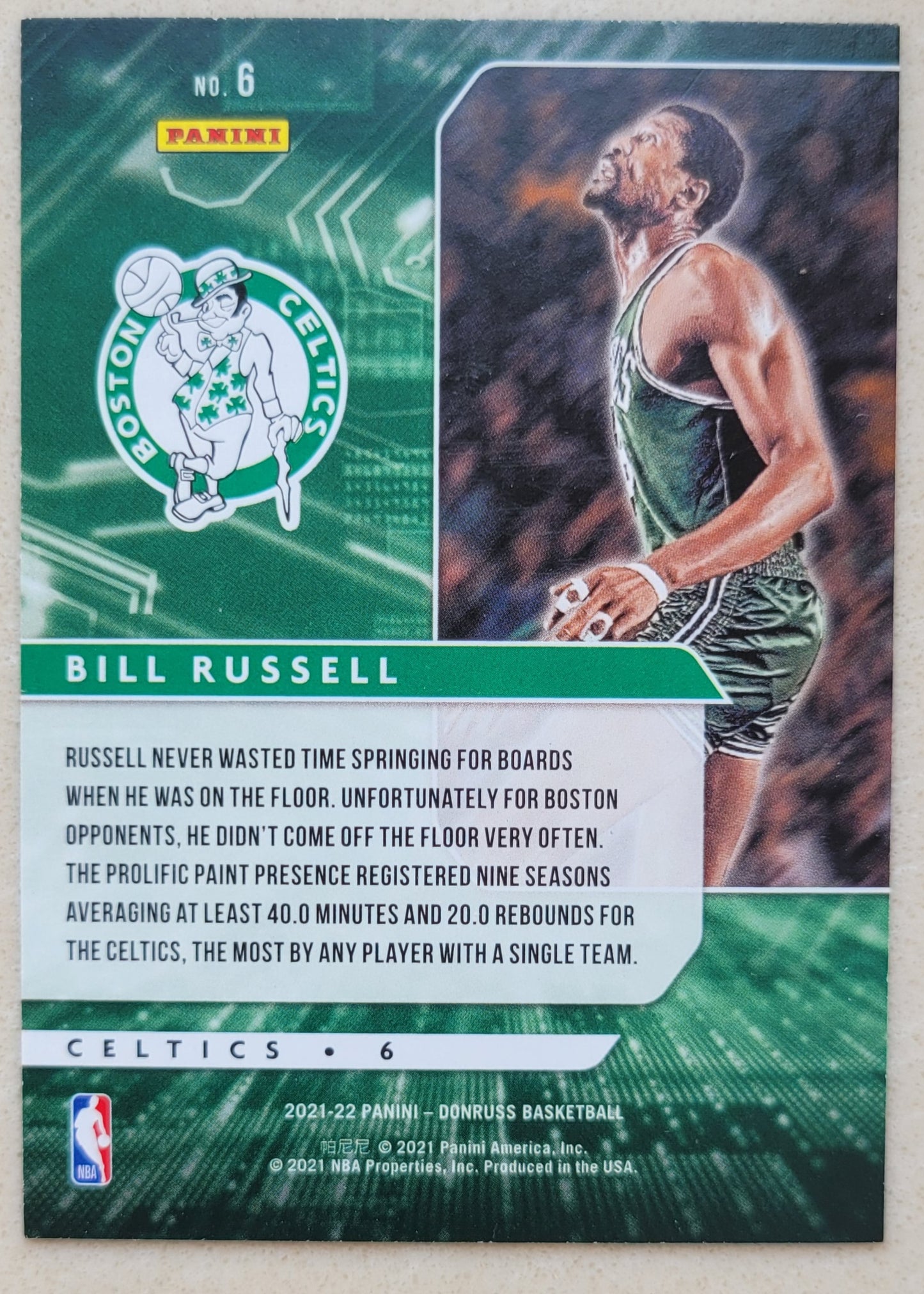 Bill Russell - 2021-22 Donruss Power in the Paint #6