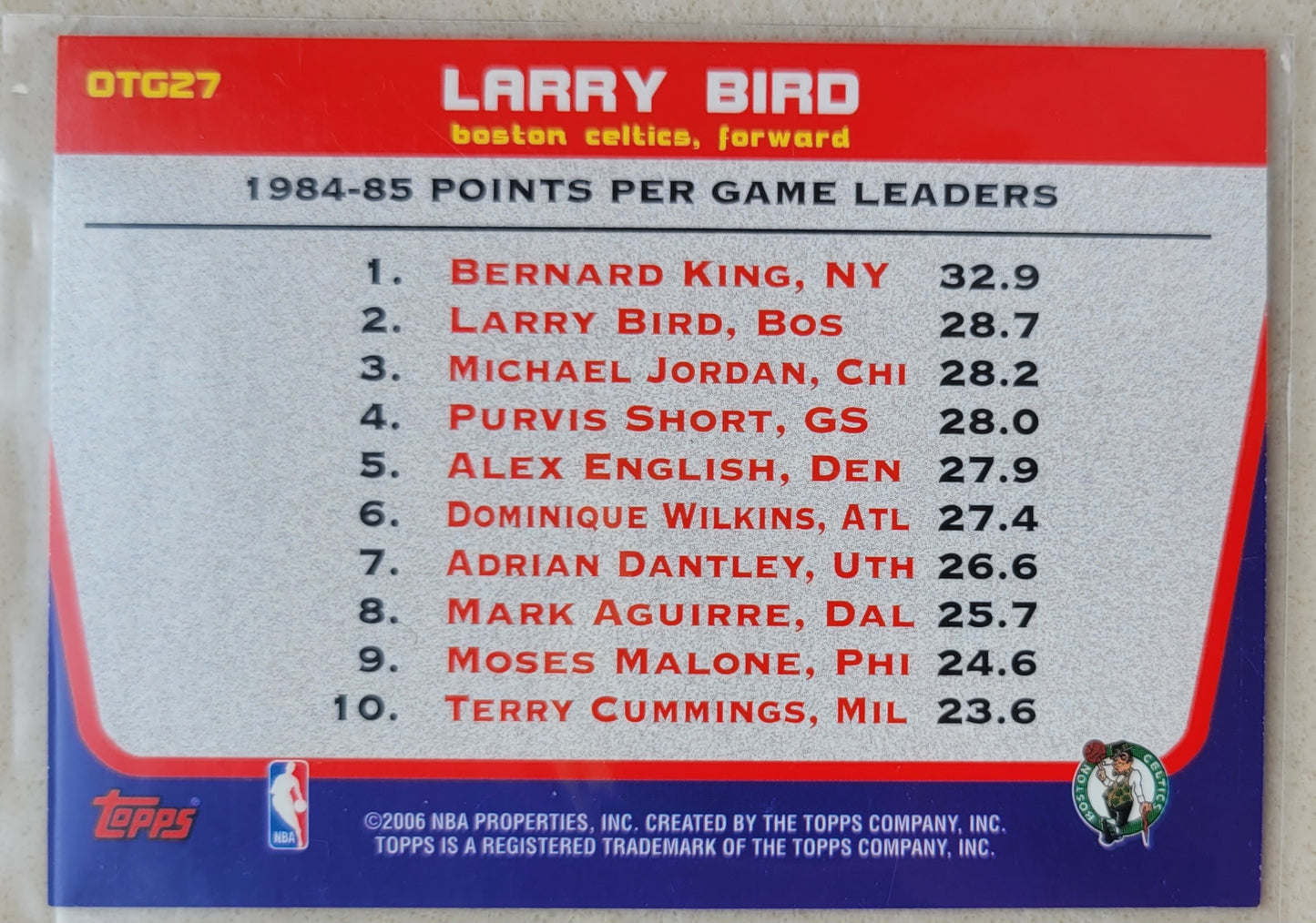 Larry Bird - 2006-07 Topps Own the Game #27
