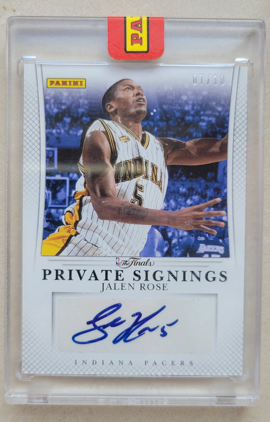 Jalen Rose - 2013 Panini The Finals Private Signings #JR - 07/10 - Encased