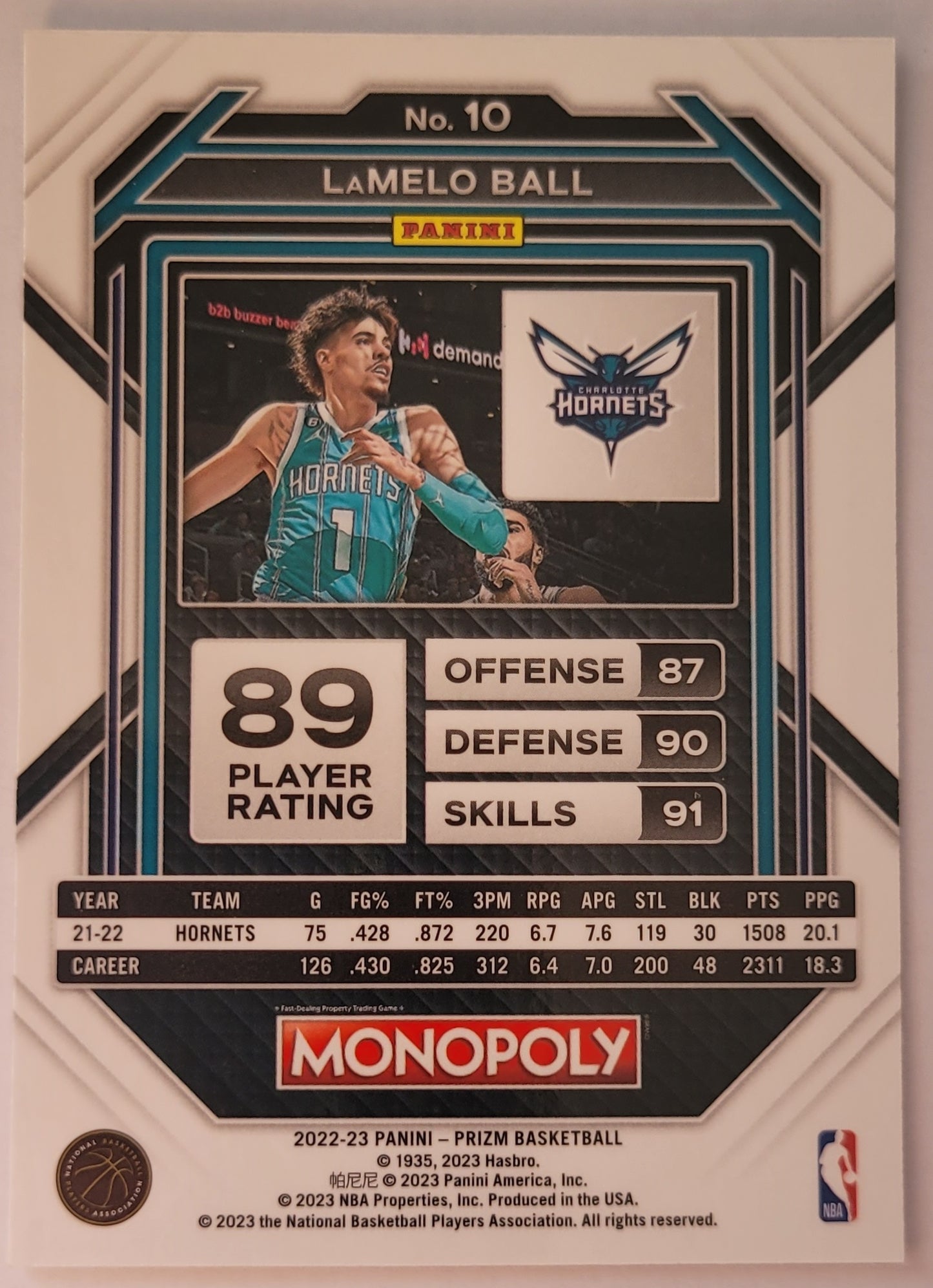 LaMelo Ball - 2022-23 Panini Prizm Monopoly #10