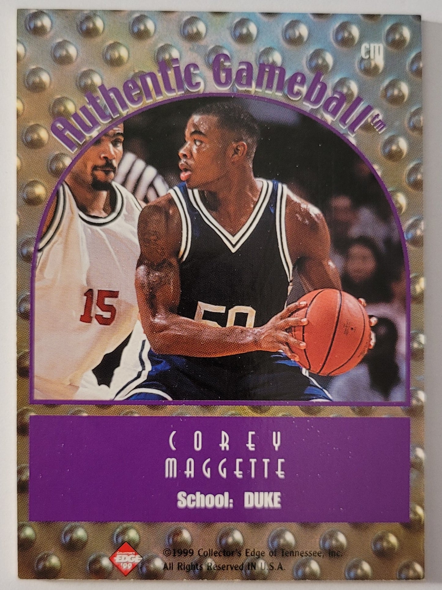 Corey Maggette - 1999 Collector's Edge Rookie Rage Game Ball #CM