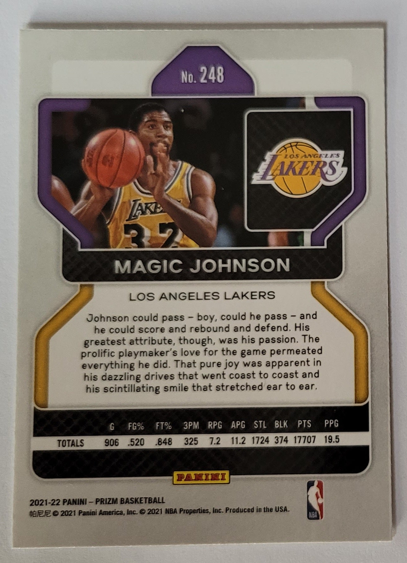 Magic Johnson - 2021-22 Panini Prizm #248